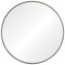 Signature Home Collection 30" Silver Sleek Scandinavian Round Framed Wall Mirror